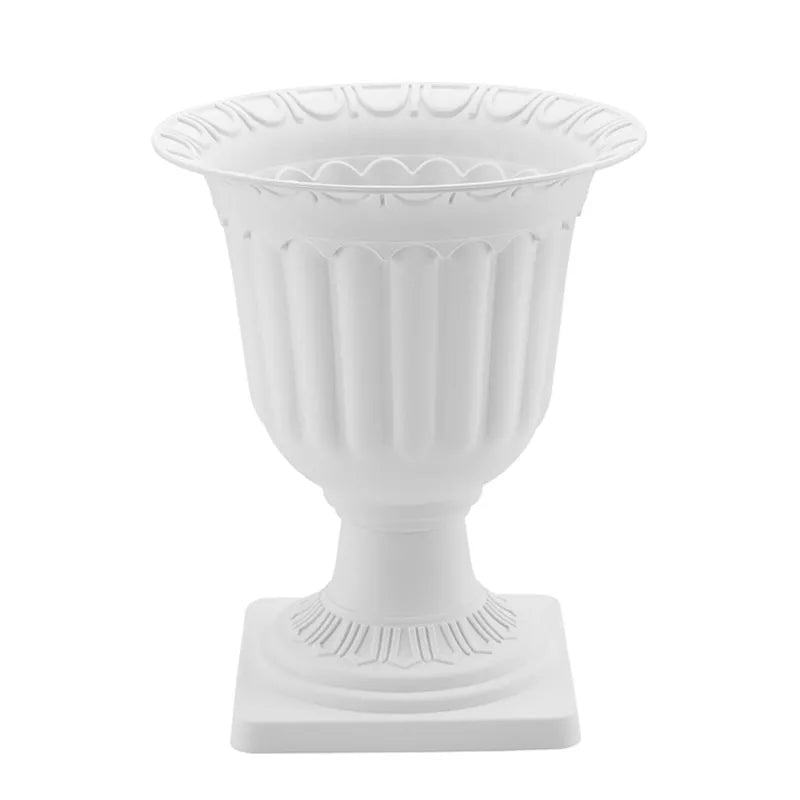 White Flower Weng Plastic European Style Retro Flower Pot