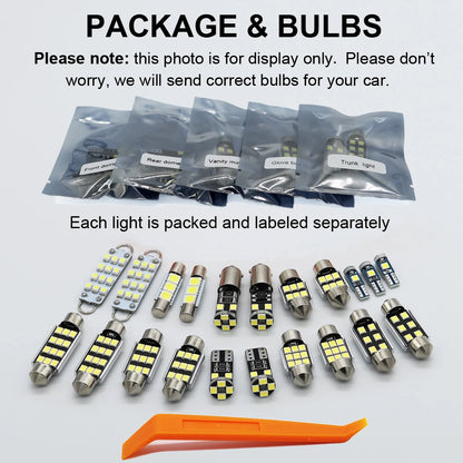 16Pcs Car LED Bulb Interior Indoor Light Kit