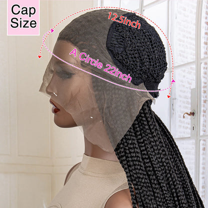 New Arrival 36 Inches Synthetic Knotless Box Braided Wigs 13x6 Lace Frontal with Baby Hair