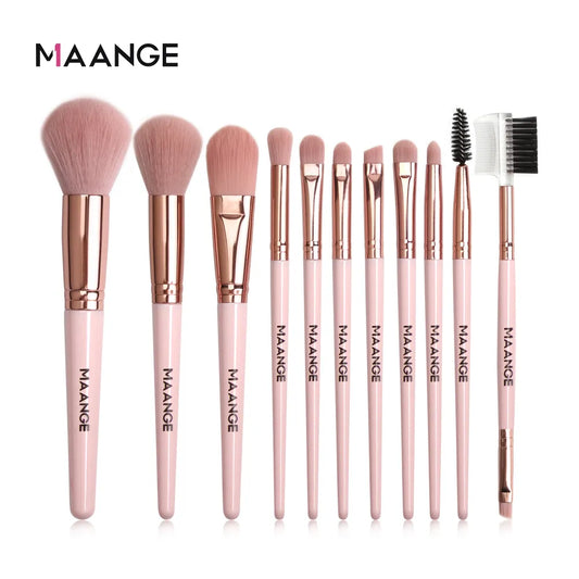 MAANGE Makeup Brushes Pro Pink Brush Set