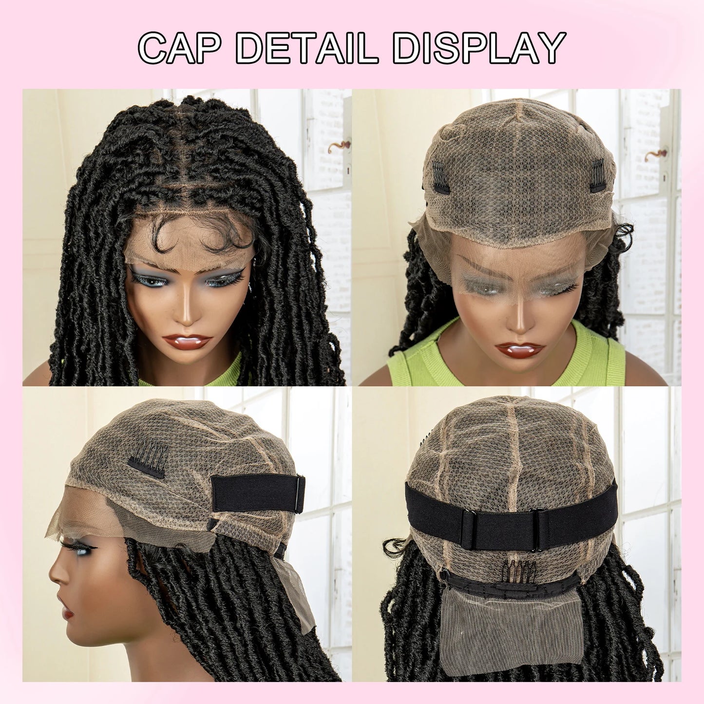 Super Long 36 Inches Synthetic Full Lace Dreadlock Box Braided