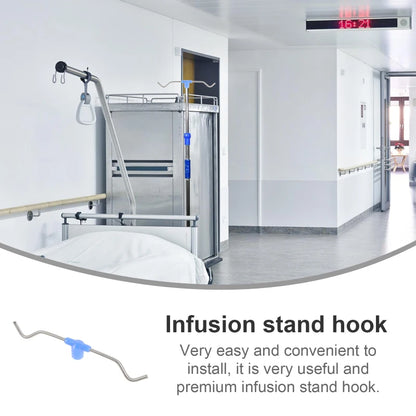 Mobile Medical Infusion Stand Portable Iv Poles Rack Hook Accessories