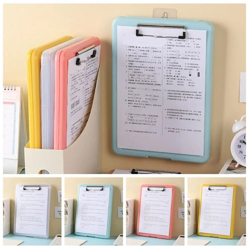 Memo Clip Board A4 File Clipboard Box Case Large Capacity File Storage Writing Clipboard Waterproof Plastic Memo Clip Board