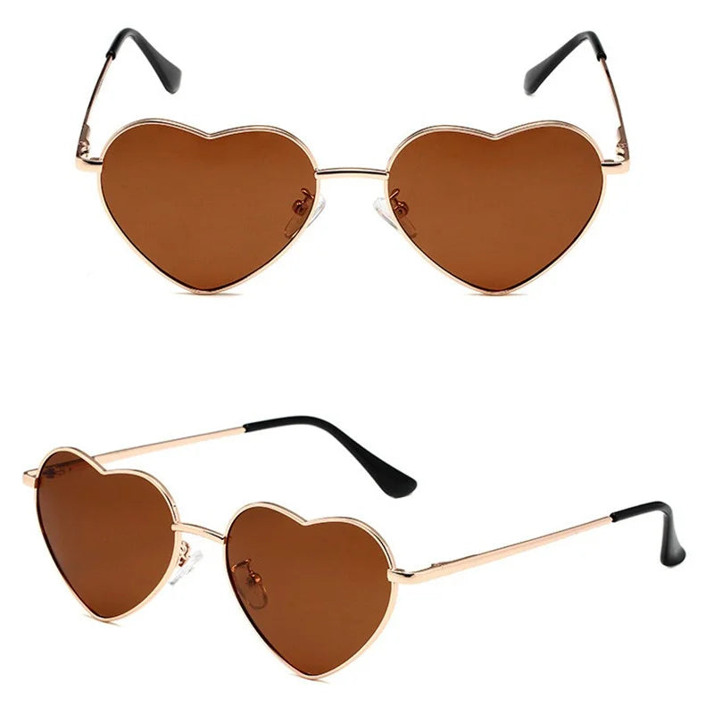 Metal Heart Shaped Sunglasses