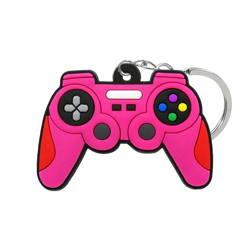 1PVC Game Pad PVC Keychain Boy’s Game Console Models Key Ring Fittings Funny Gift Key Chain USB Stick Accessories for Men Kids