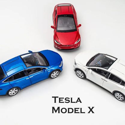 Tesla Model X90 High Simulation Metal Model Acousto-optic