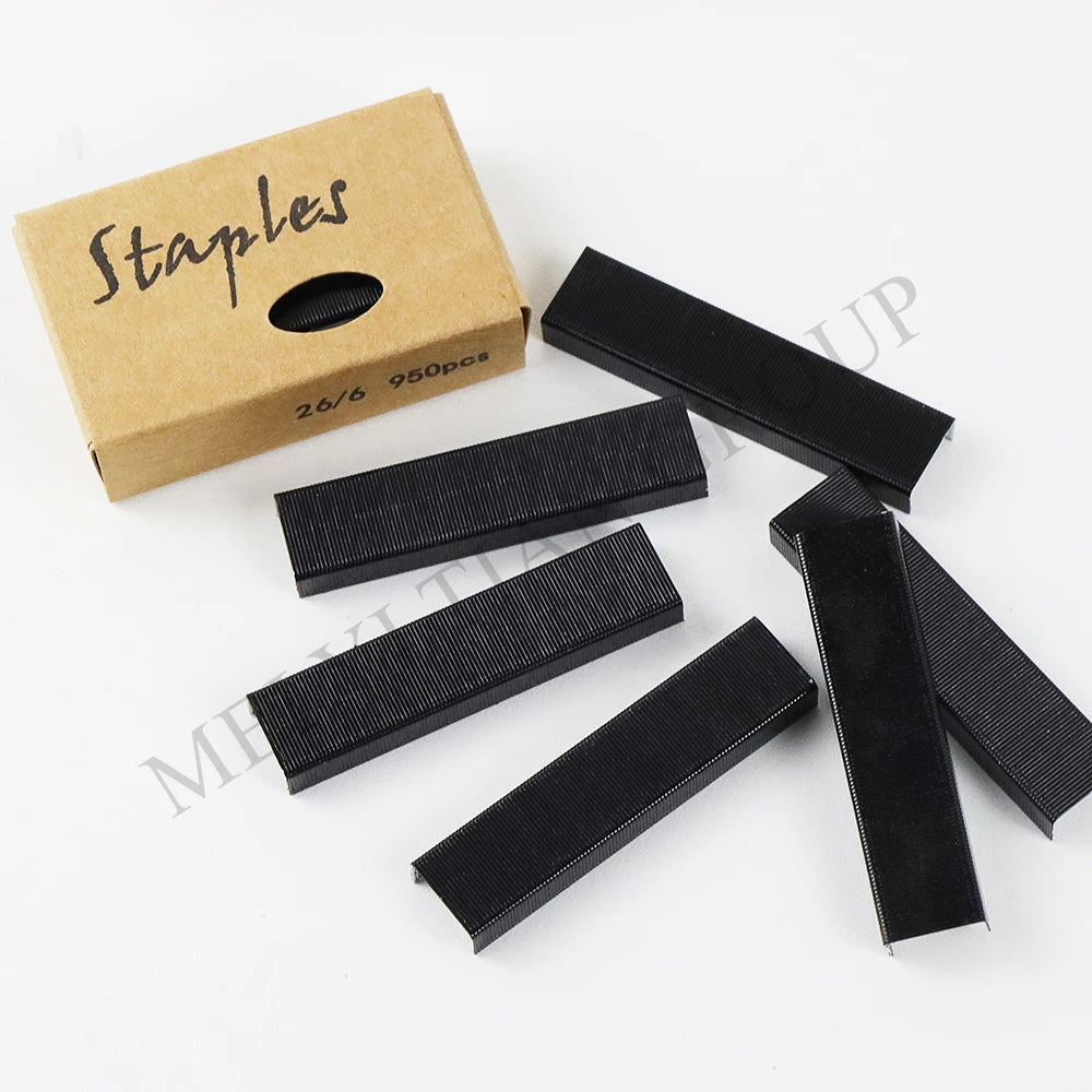 Black Staples Standard Stapler Staple Refills 26/6 Size 950 Staples Per Box for Office School Stapling Stationery Supplies