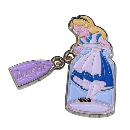 Alice In Wonderland Enamel Pins Fantasy Movies Cartoon Anime Metal Brooch Badge Fashion Jewellery Backpack Accessory Gifts