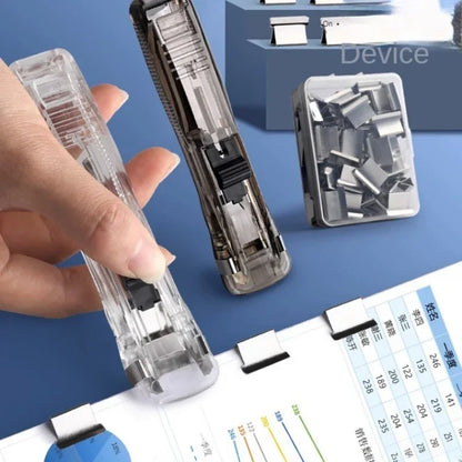 Push Clip Stapler Staple Remover Binder Push Clamp Tape Dispenser Paper Clips Stationary School Office Supplies Bookbinding