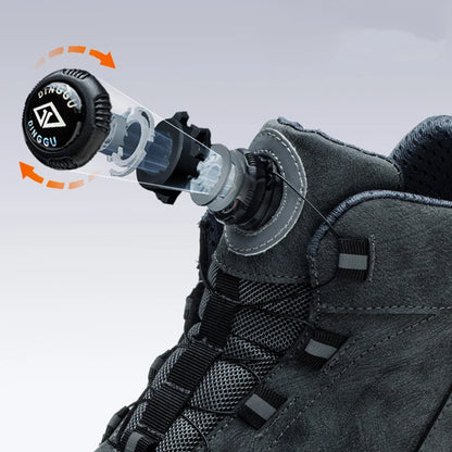 Rotating Buttons Steel Toe Shoes Safety Boots