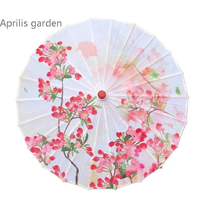 Umbrella Chinese fengshui Silk Dance Japanese Poney Decorative Bamboo Oil Paper parasol