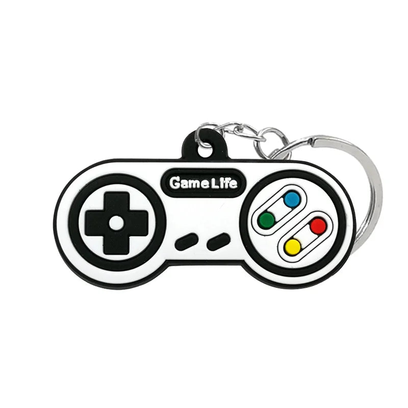 1PVC Game Pad PVC Keychain Boy’s Game Console Models Key Ring Fittings Funny Gift Key Chain USB Stick Accessories for Men Kids