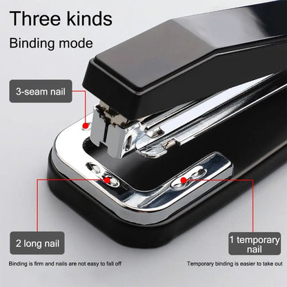 360 Rotatable Metal Heavy Duty Stapler Standard Long Stapler Stapling Use Staples Office Bookbinding Supplies Manual Binding