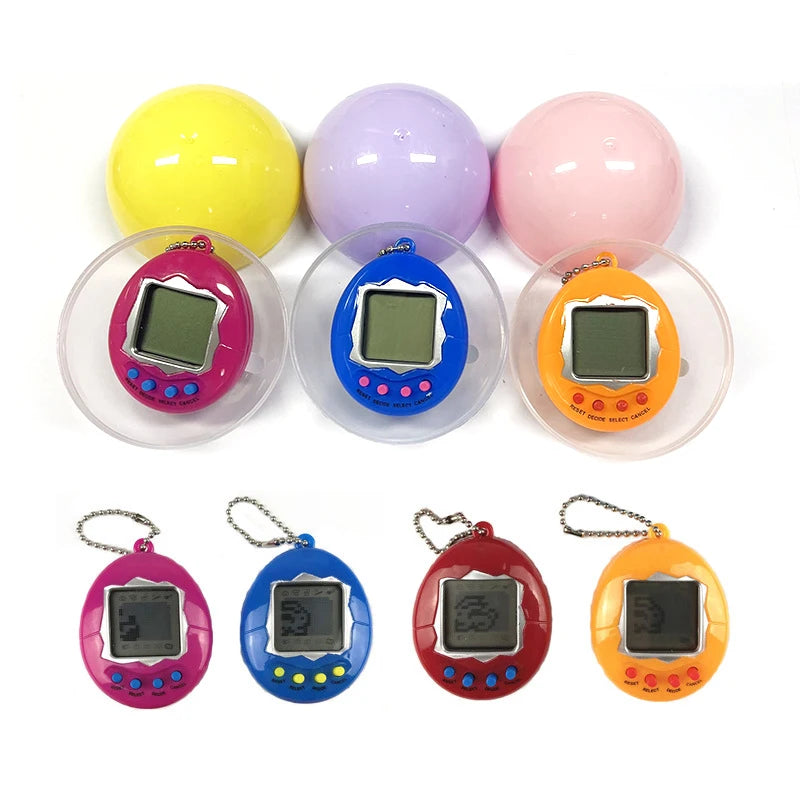 1PCS Funny Macaron Capsules Electronic Pets Tamagotchi 90S Nostalgic 49 Pets In One Virtual Cyber Digital Pet  Pixel Toys