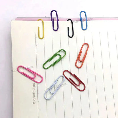 250Pcs Color Set Paperclips 28mm For Office School Book Wall Map Photo Memo Pad Notes Paper Clips Pins Stationery DIY Decoration