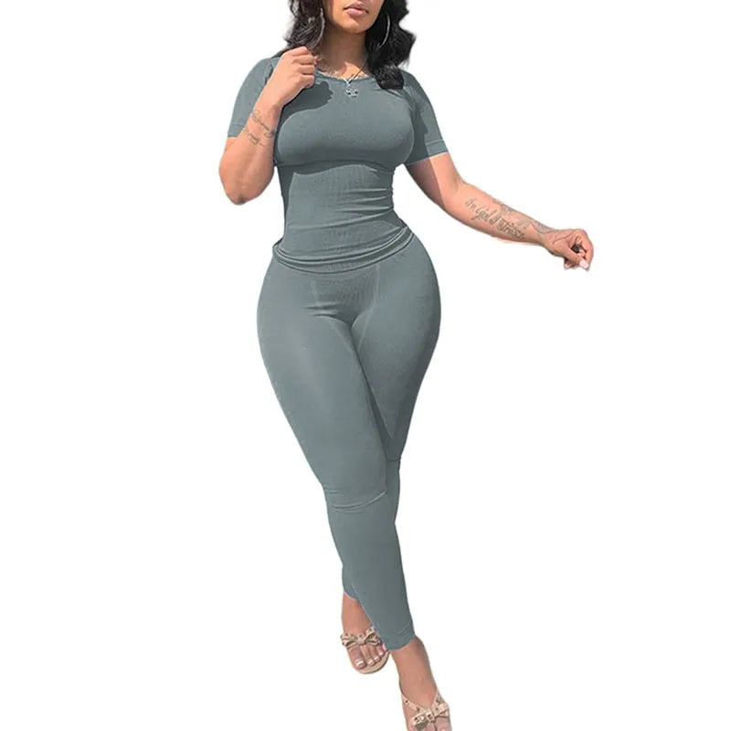 Lounge Wear Ribbed Casual 2 Piece