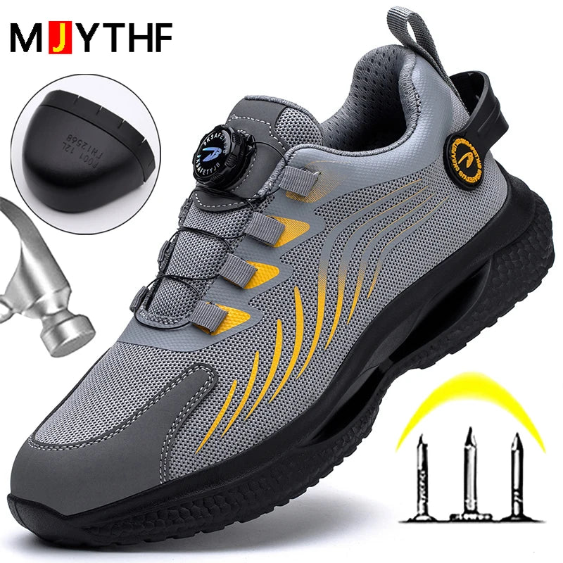 Puncture-Proof men Sport Shoes Steel Toe Boots