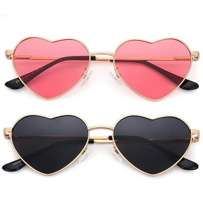 Metal Heart Shaped Sunglasses