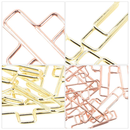 20Pcs Creative Cross Shape Paper Clips Journal Bookmarks Durable Gifts Notepad Mark Paperclip Binder Clips For Kids Students