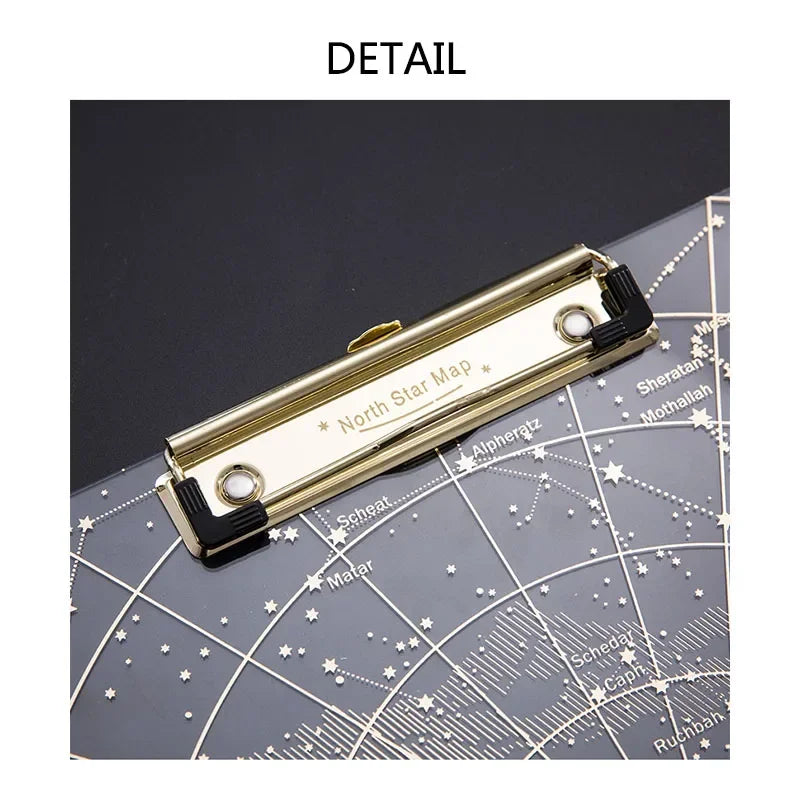 Big Starry Sky Clipboard Transparent A4 Paper Writing Pad File Folders Document Holders School Office Stationery Clip Board