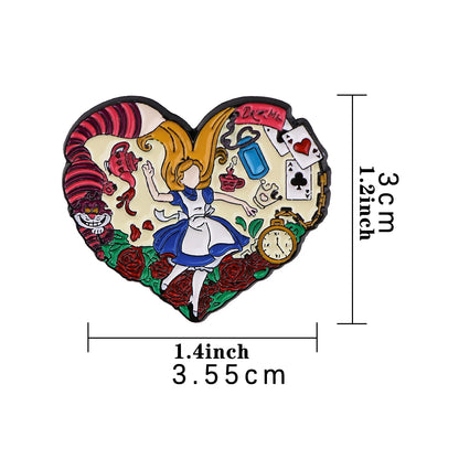 Fairy Tale Enamel Pins Cartoon Animated Brooches Clothes Backpack Lapel Badges Fashion Jewelry Accessories For Friends Gifts