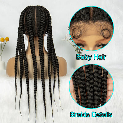 Kima 13*1 Lace Frontal Wig Synthetic Cornrow Braided Wigs 8 Dutches