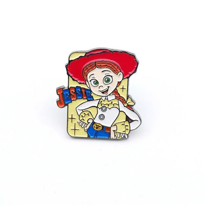 Disney Toy Story Woody Buzz Lightyear Enamel Pin Funny Brooch Cartoons Badge for Bags Jeans Hoodies Denim Lapel Pin Jewelry Gift