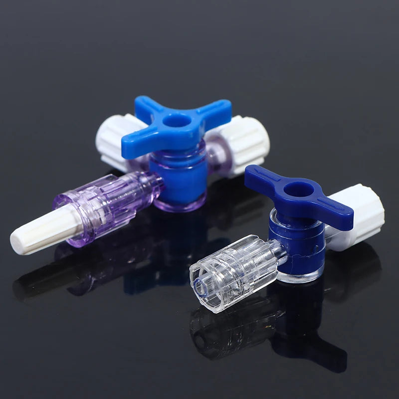 For Clinical Hospital Needle connector of syringe Adapter 2 or 3 Way Stopcock Flexiable T-Connector Extension Tube