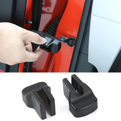 NHAUTP 1 Pair Car Interior Mouldings ABS Door Limiter Cover For Ford Mustang 2015 2016 2017-2021 Hinged Stopper Case