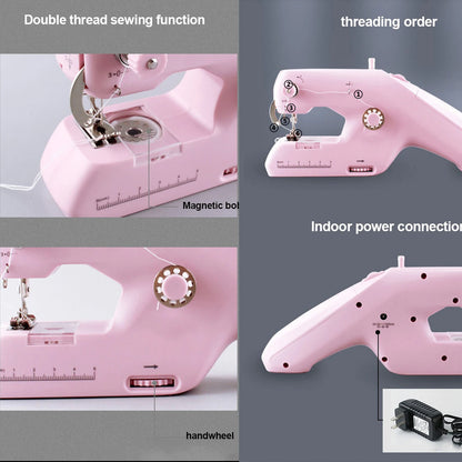 Portable Mini Handheld Sewing Machine - Automatic Compact Sewing Tool for Clothes and Pants with Dual Thread Capability