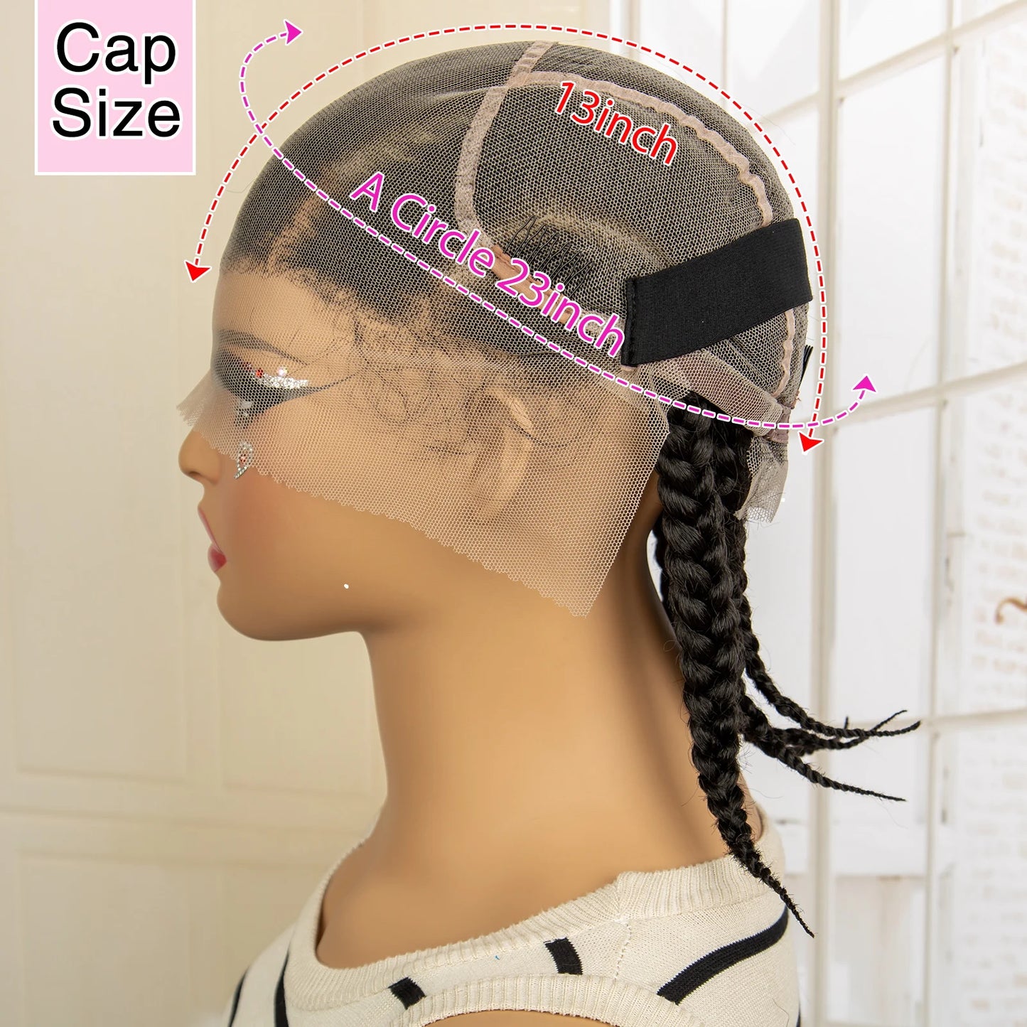 Synthetic Full Lace Cornrow Box Braids Wig 14Inches