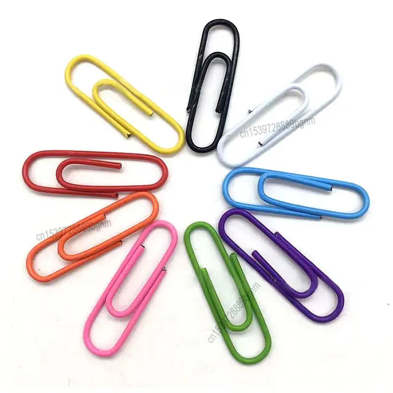 250Pcs Color Set Paperclips 28mm For Office School Book Wall Map Photo Memo Pad Notes Paper Clips Pins Stationery DIY Decoration