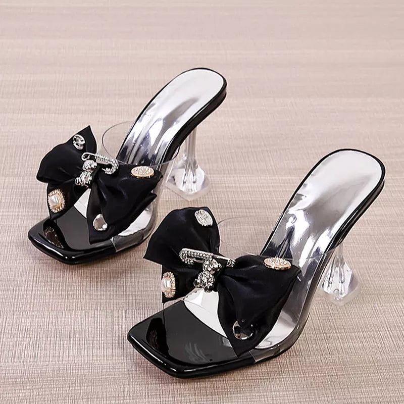 Liyke  Metal Buckle Bowknot Designer Sandals