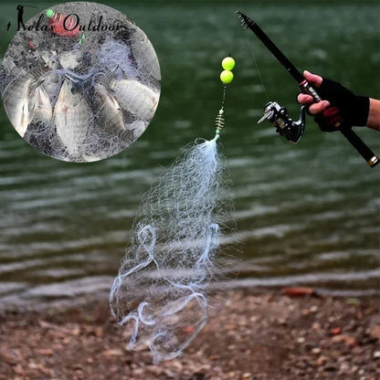 Fishing Nets Net Traps Mesh Luminous Bead Nets Sea Fish Nets Fishing Gear Copper Shoals Cast Gill Feeders Fishing Tool