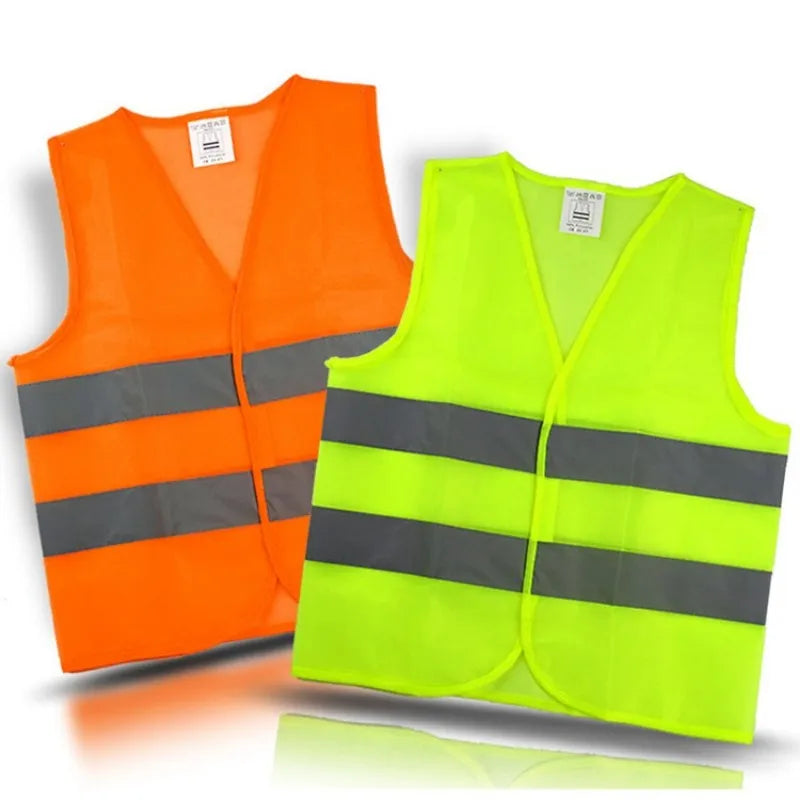 Reflective Vest Clothing Safe Traffic Safety Vest Yellow/Orange High Visibility Outdoor For Running Cycling Sports For Adults