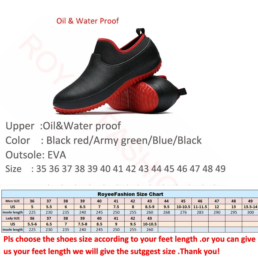 non slip Kitchen Shoes Waterproof Shoes