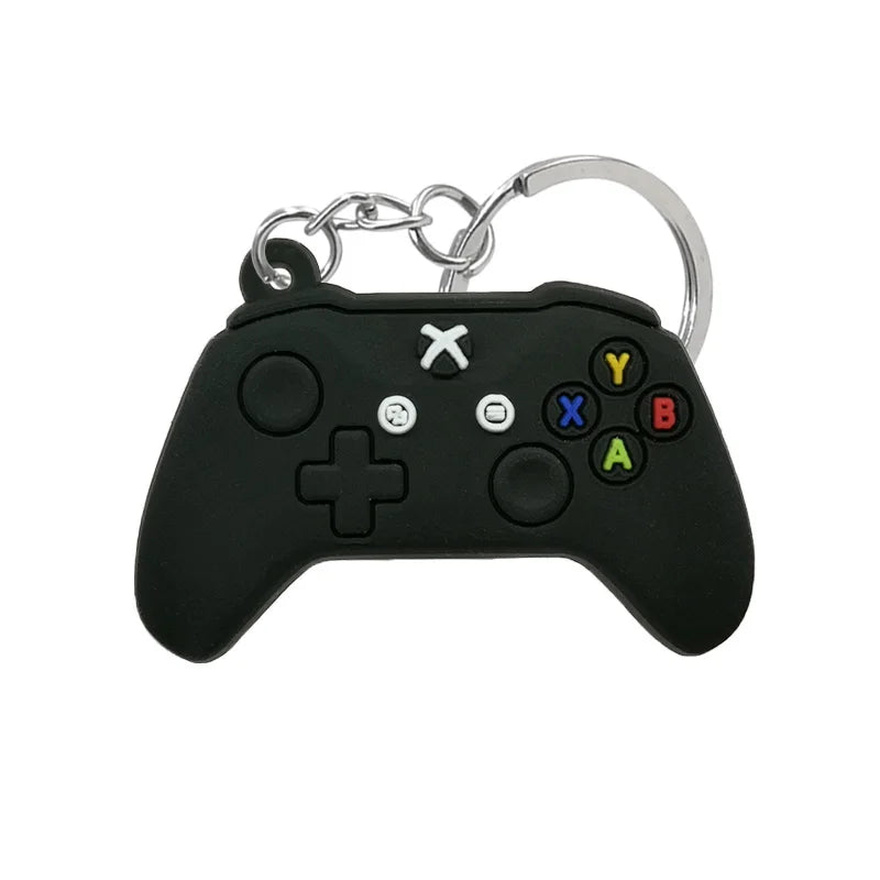 1PVC Game Pad PVC Keychain Boy’s Game Console Models Key Ring Fittings Funny Gift Key Chain USB Stick Accessories for Men Kids