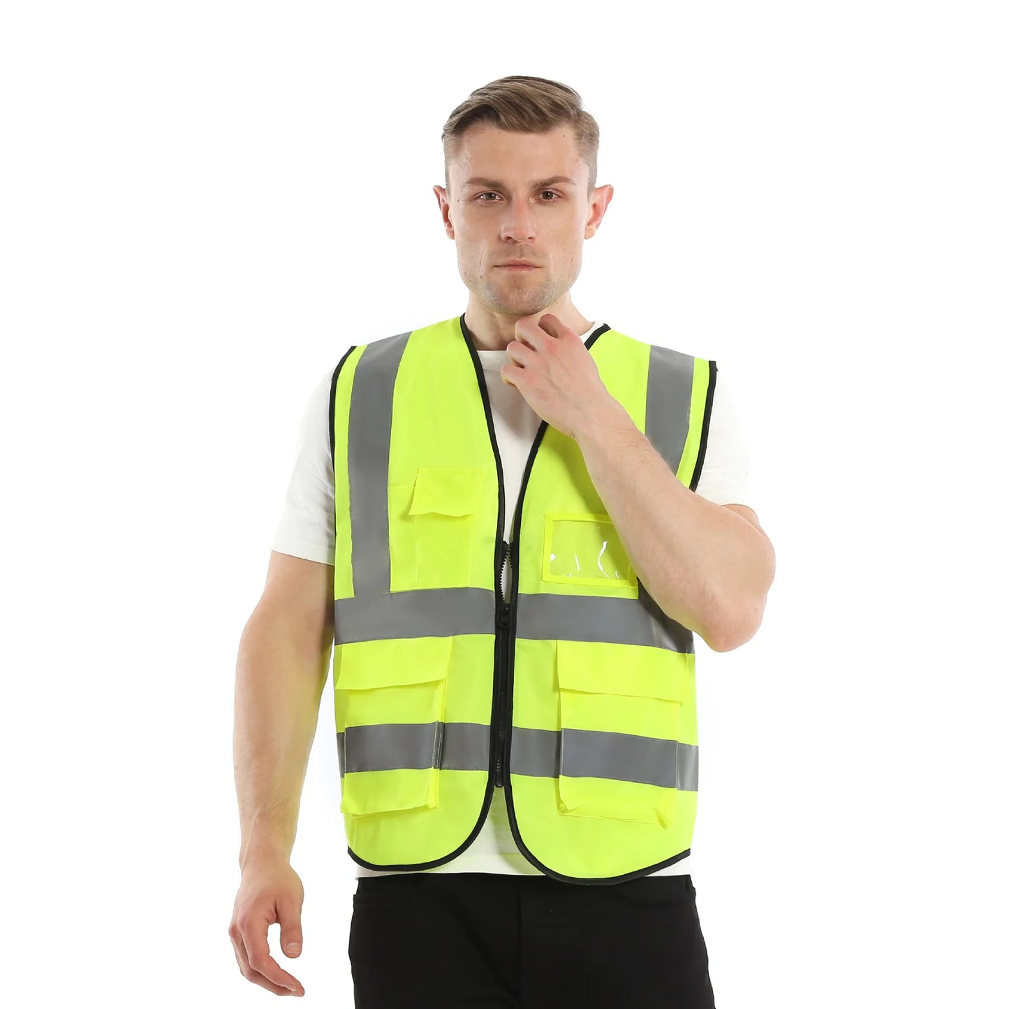 Multi-pocket Highlight Reflective Safety Vest Traffic Vest Breathable Racing Running Sports Railway Coal Miners Uniforms