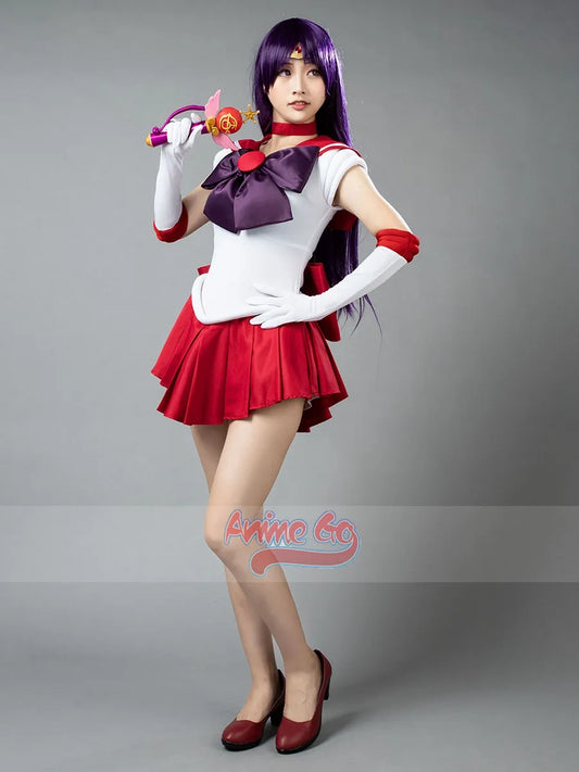 Disfraz de Cosplay de Anime Sailor Mars Hino Rei