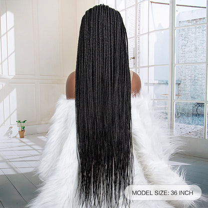 New Arrival 36 Inches Synthetic Knotless Box Braided Wigs 13x6 Lace Frontal with Baby Hair