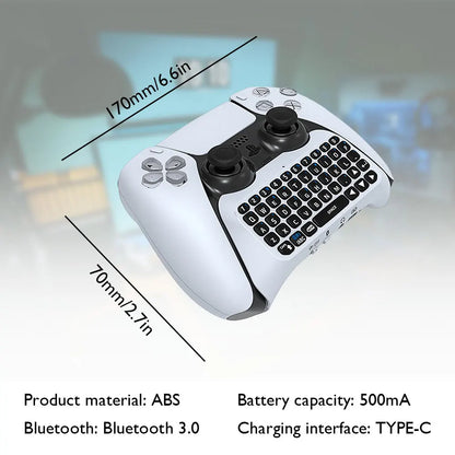 3.5mm Gaming Wireless Keyboard 3.0 Controller Pad for Sony PS5 DualSense Gamepad Mount Mini Keypad Built-in Speaker