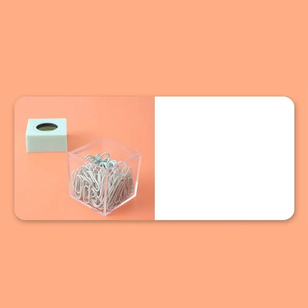 Paper Clip Holder Clips Dispenser Desk Magnetic Absorption Box Paperclip Holder Stationery Porta Clips Dispensador