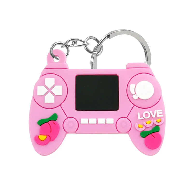 1PVC Game Pad PVC Keychain Boy’s Game Console Models Key Ring Fittings Funny Gift Key Chain USB Stick Accessories for Men Kids