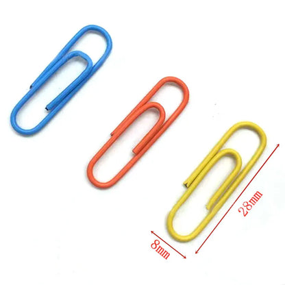 250Pcs Color Set Paperclips 28mm For Office School Book Wall Map Photo Memo Pad Notes Paper Clips Pins Stationery DIY Decoration