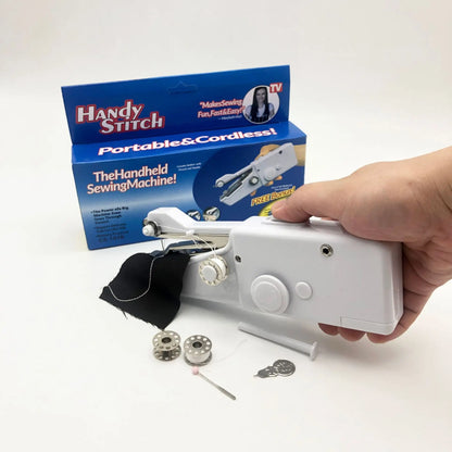 Portable Mini Electric Sewing Machine - Handheld and Compact for Home Use with English description