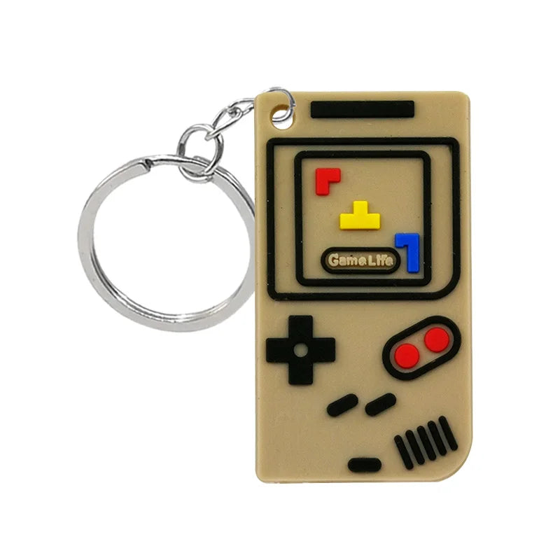 1PVC Game Pad PVC Keychain Boy’s Game Console Models Key Ring Fittings Funny Gift Key Chain USB Stick Accessories for Men Kids