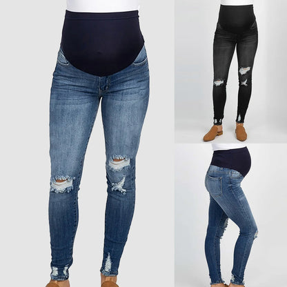 Maternity Jeans High Waist Belly Skinny Pencil Pants