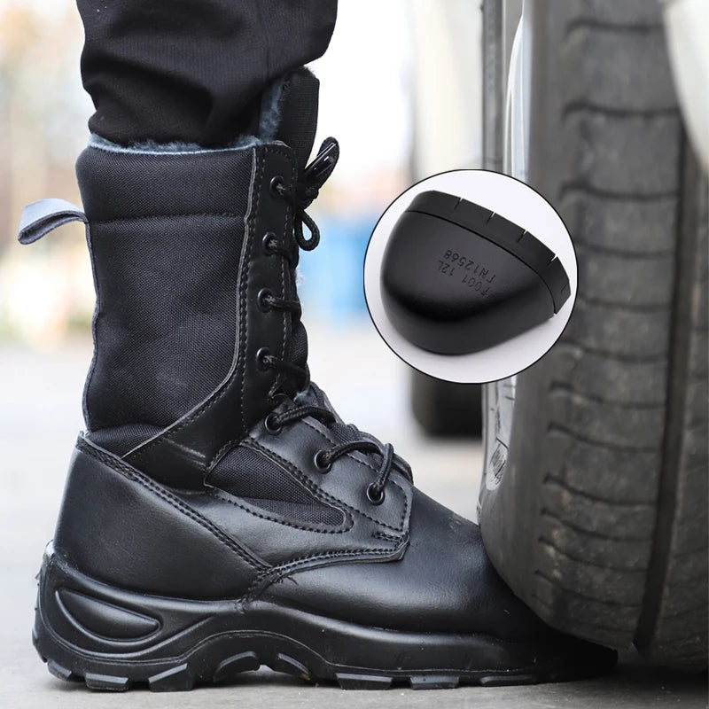 Botas de seguridad y de trabajo para hombres Zapatos de protección Botas con punta de acero