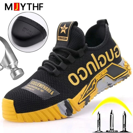 Sports Boots Puncture-Proof Safety Shoes Men Steel Toe Shoes Security Protective Shoes Indestructible