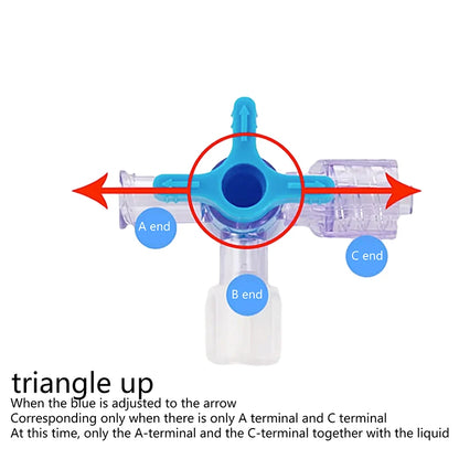 For Clinical Hospital Needle connector of syringe Adapter 2 or 3 Way Stopcock Flexiable T-Connector Extension Tube